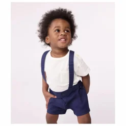 Short à Bretelles Mufasa Coton Bio | Bleu marine