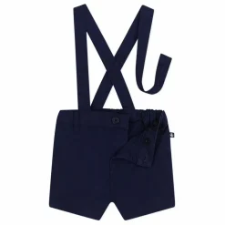 Short à Bretelles Mufasa Coton Bio | Bleu marine
