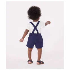 Short à Bretelles Mufasa Coton Bio | Bleu marine