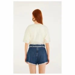 Short Crochet Denim | Bleu