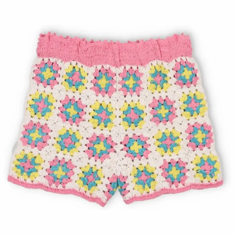 Short Crochet Fleurs Nikaia | Ecru