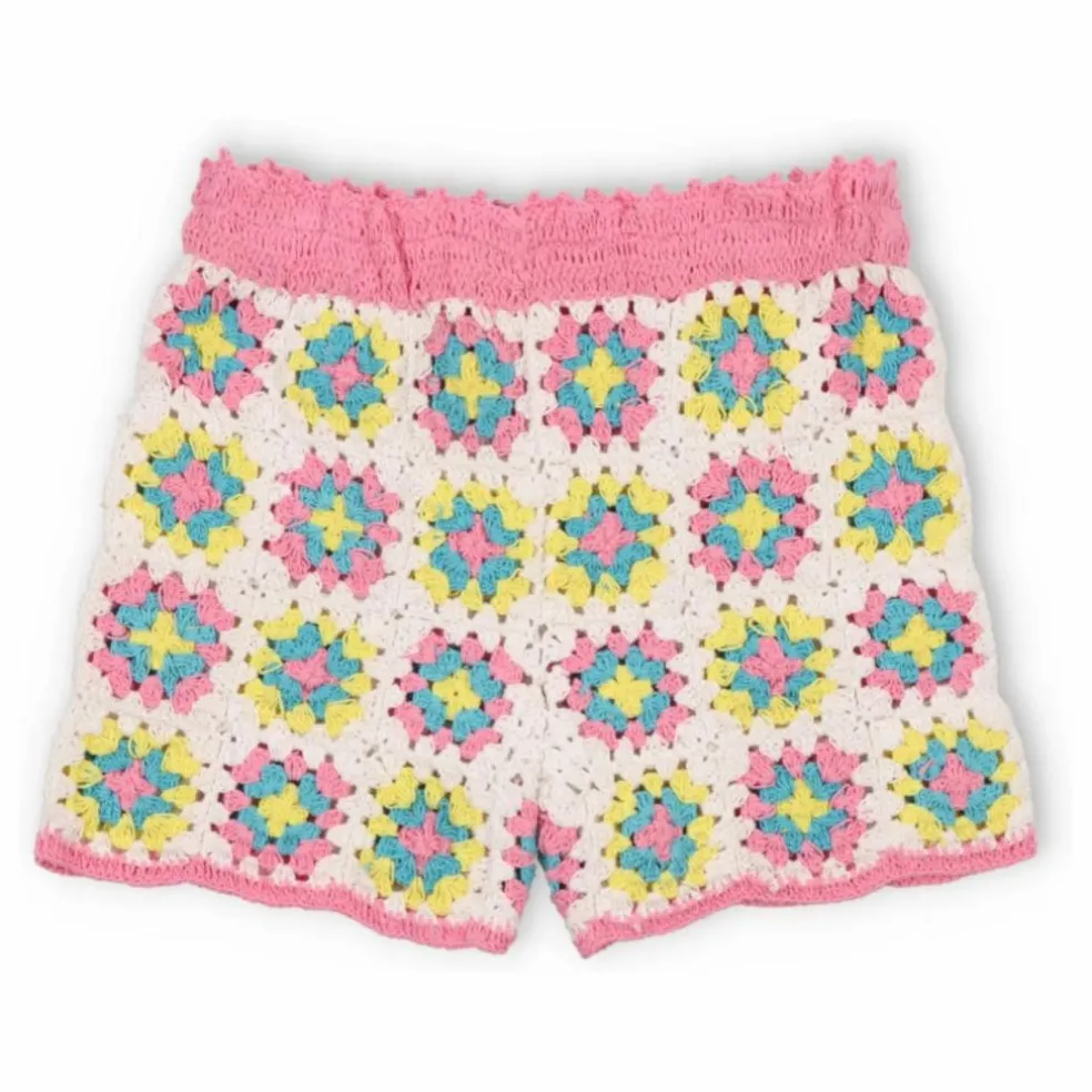 Short Crochet Fleurs Nikaia | Ecru