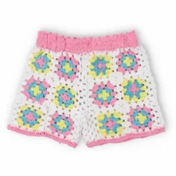 Short Crochet Fleurs Nikaia Baby | Rose bonbon