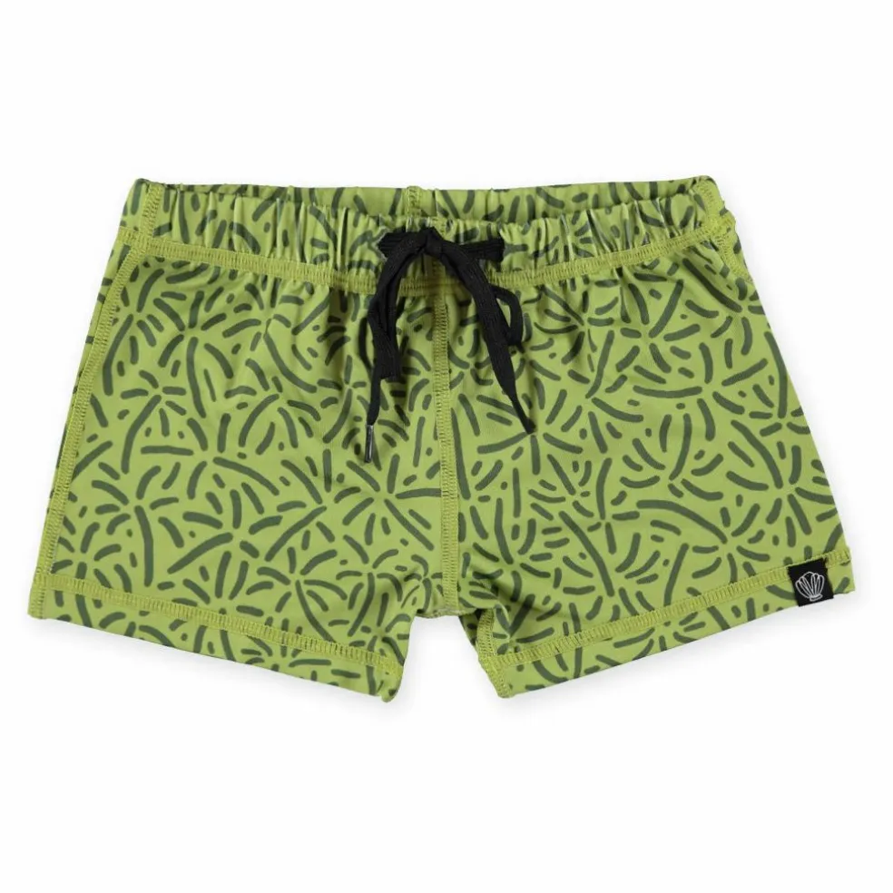 Short de Bain Anti-UV Endless Palms | Vert foncé