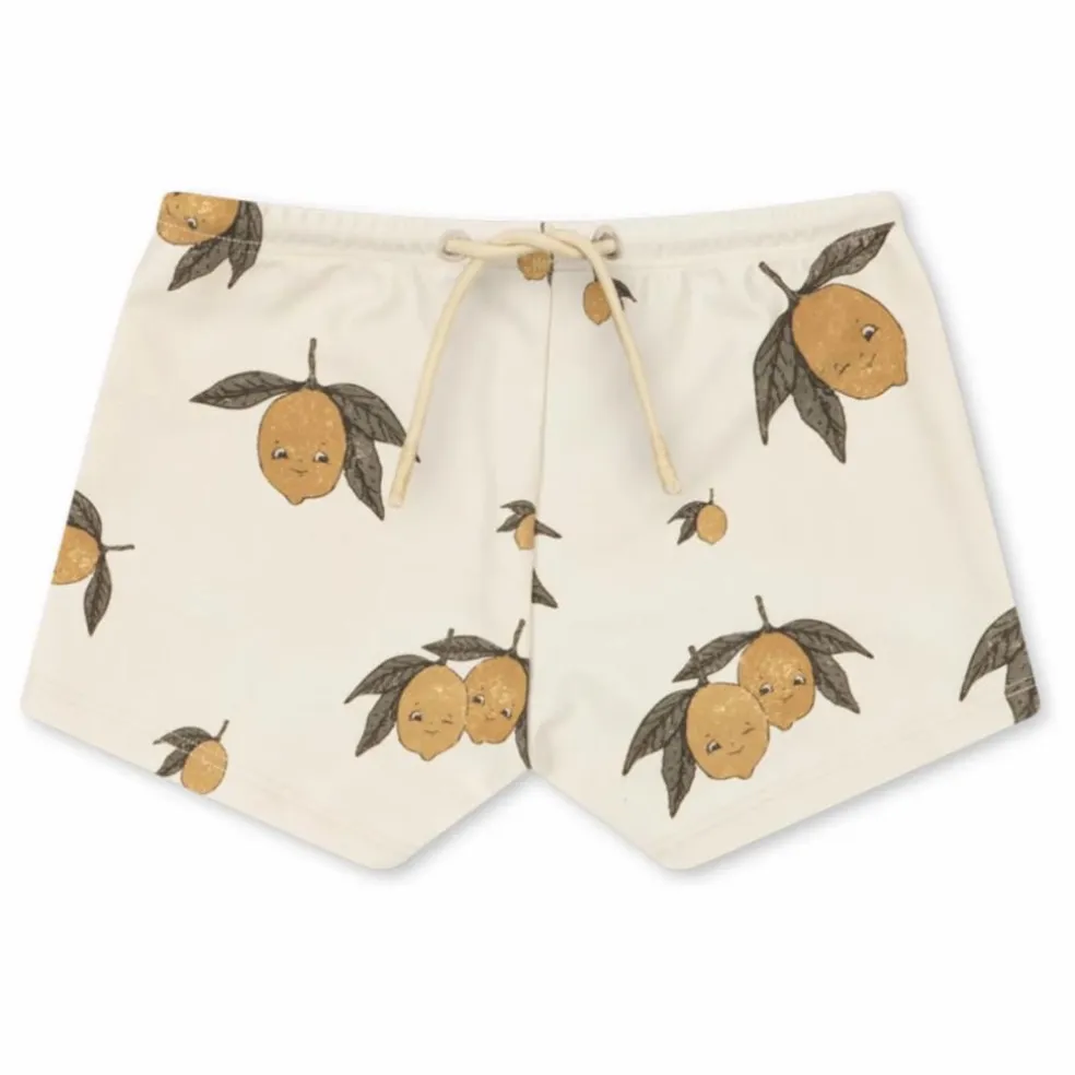 Short de Bain Aster Citron Fibres Recyclées | Ecru