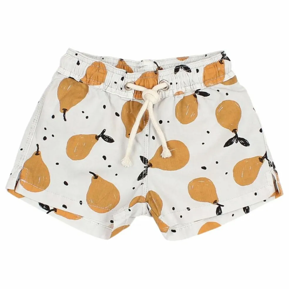 Short de Bain Pears Bébé Coton Bio | Gris clair