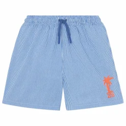 Short de Bain Stripe Rayé | Bleu azur