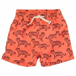 Short De Bain Tiger Fibres Recyclées | Orange