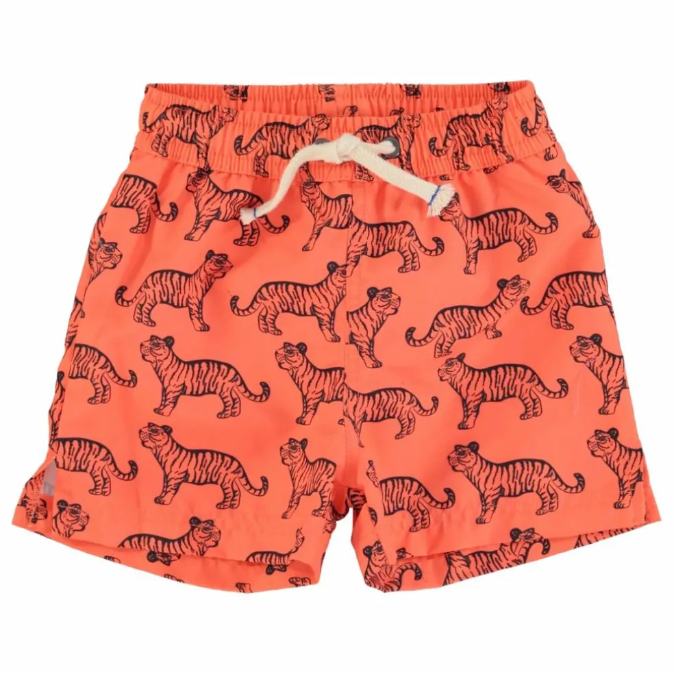 Short De Bain Tiger Fibres Recyclées | Orange