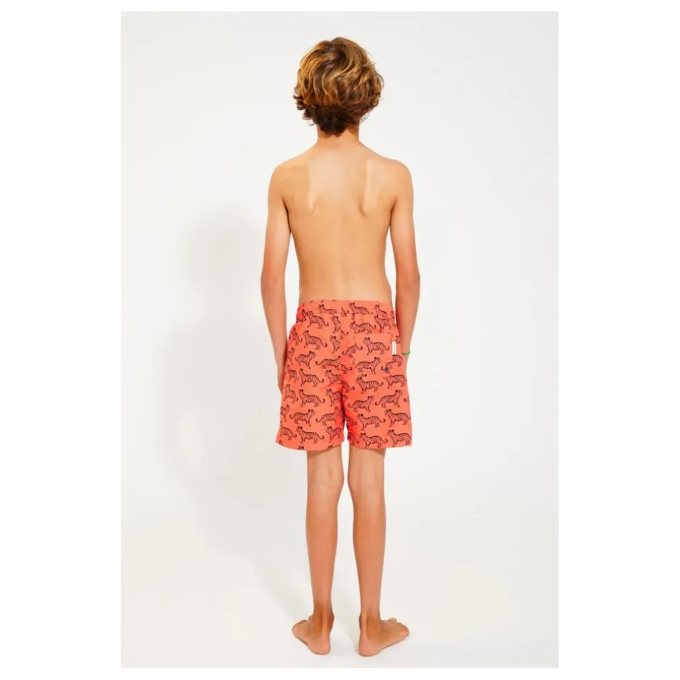 Short De Bain Tiger Fibres Recyclées | Orange