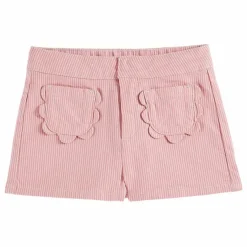 Short Fleurs Rayé | Rose