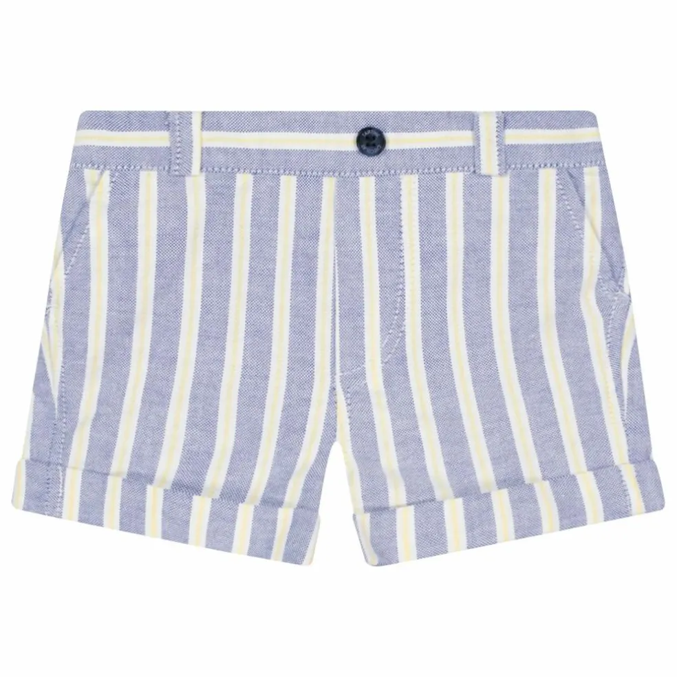 Short Ourlets Rayé Bébé | Bleu indigo