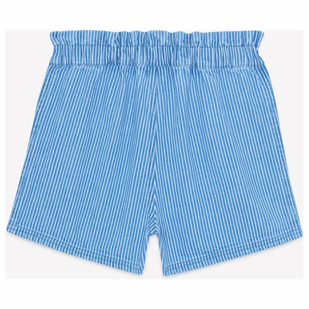 Short Poches Cœur Mélanie Rayé | Bleu