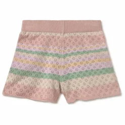 Short Rayé Coton Bio | Rose