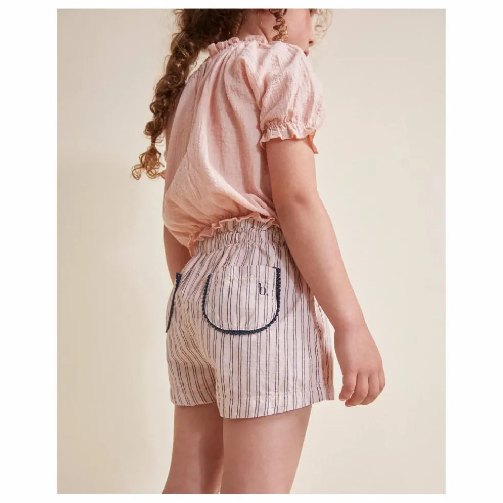 Short Rayures | Rose pâle