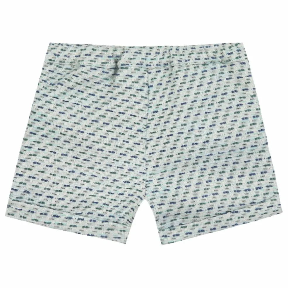 Short Revers Tweed | Vert d'eau