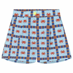 Short Star Crabe Coton Bio | Bleu
