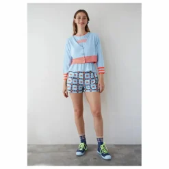 Short Star Crabe Coton Bio | Bleu