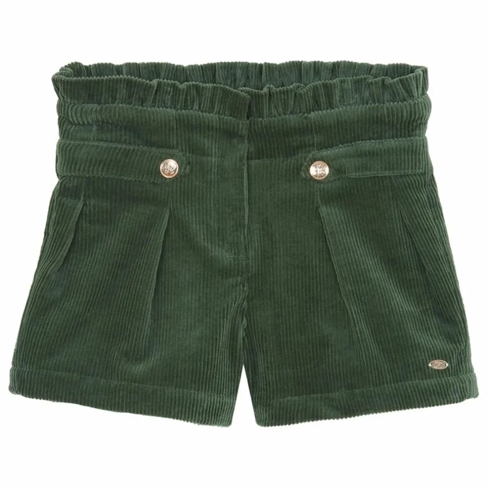 Short Velours Côtelé | Vert de gris