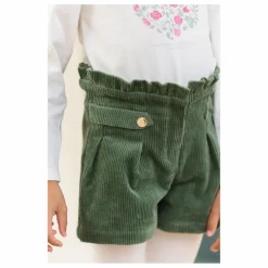 Short Velours Côtelé | Vert de gris