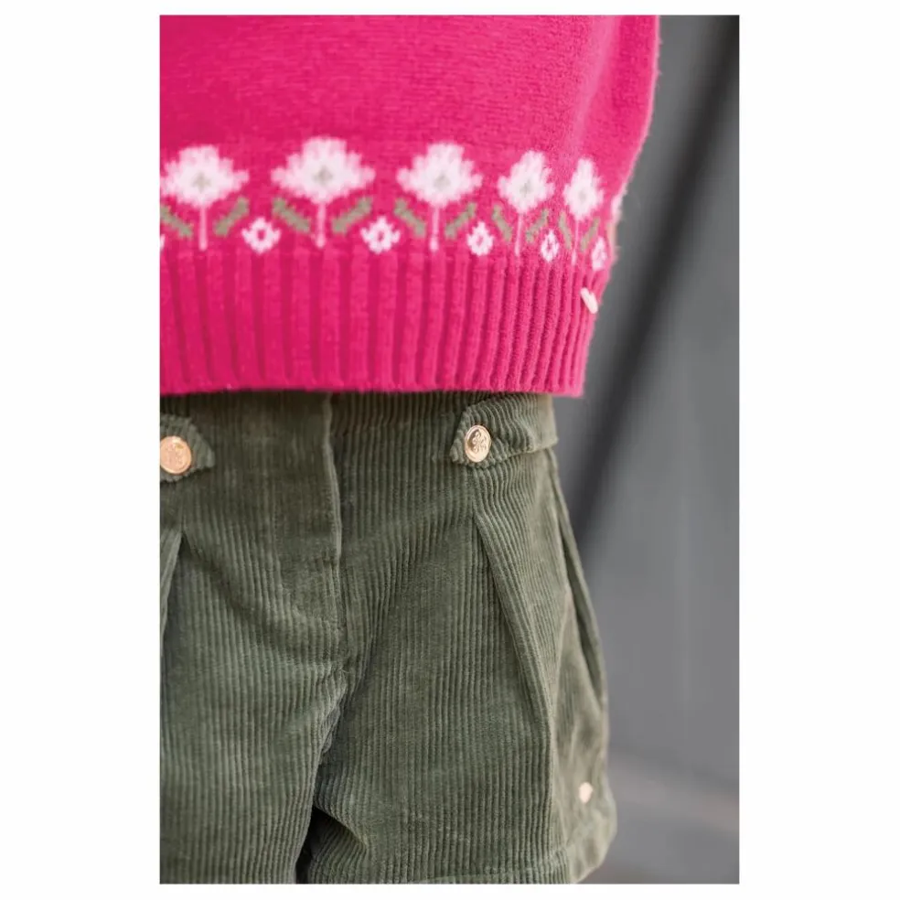 Short Velours Côtelé | Vert de gris