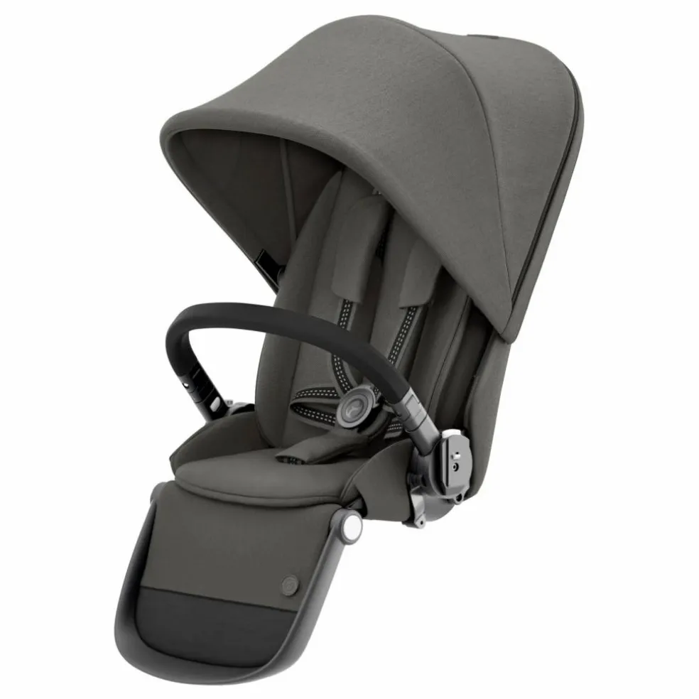 Siège supplémentaire pour poussette Gazelle S châssis noir | Gris clair