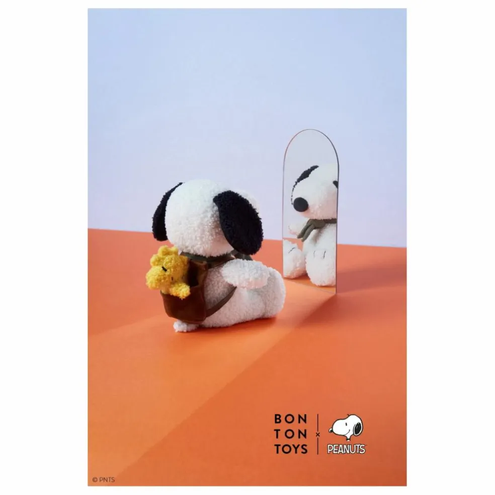 SNOOPY - Peluche Snoopy avec Woodstock dans son sac
