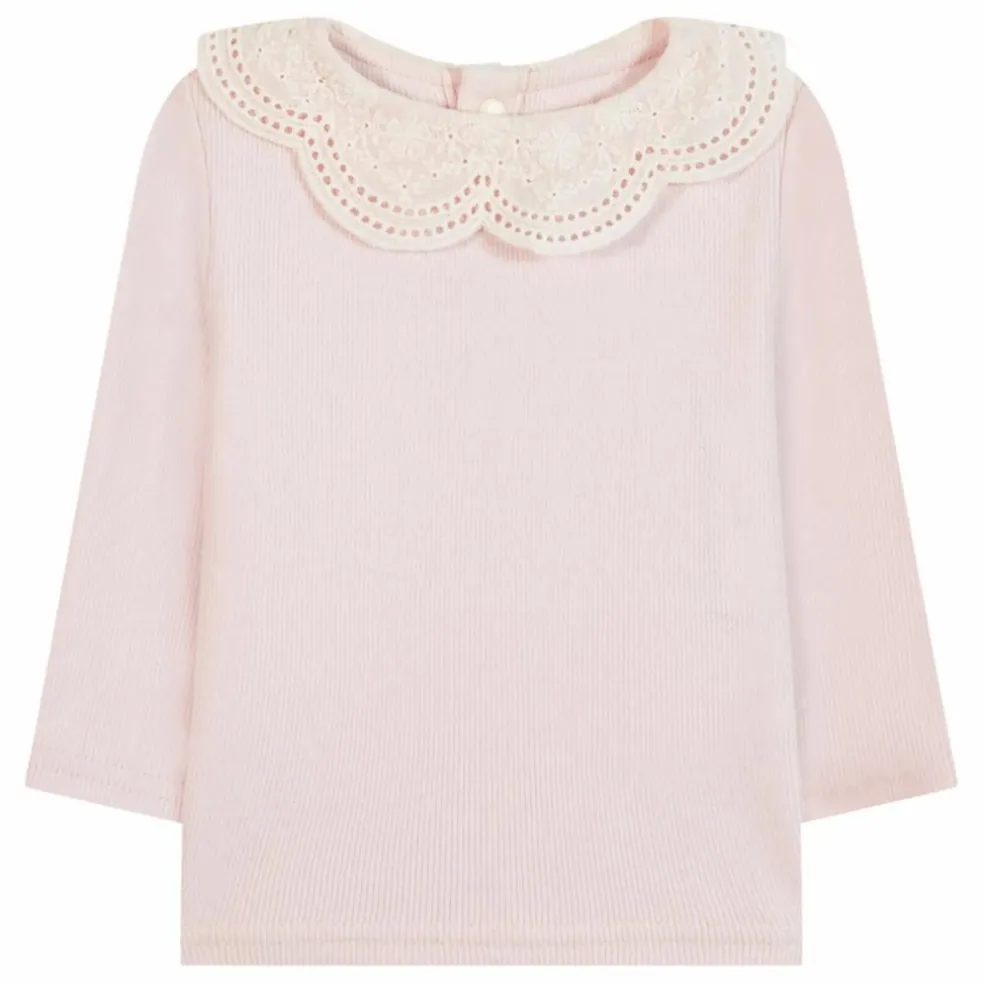 Sous Pull Col Ajouré | Rose pâle