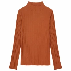 Sous Pull Femme Cotelé Coton Bio | Noisette