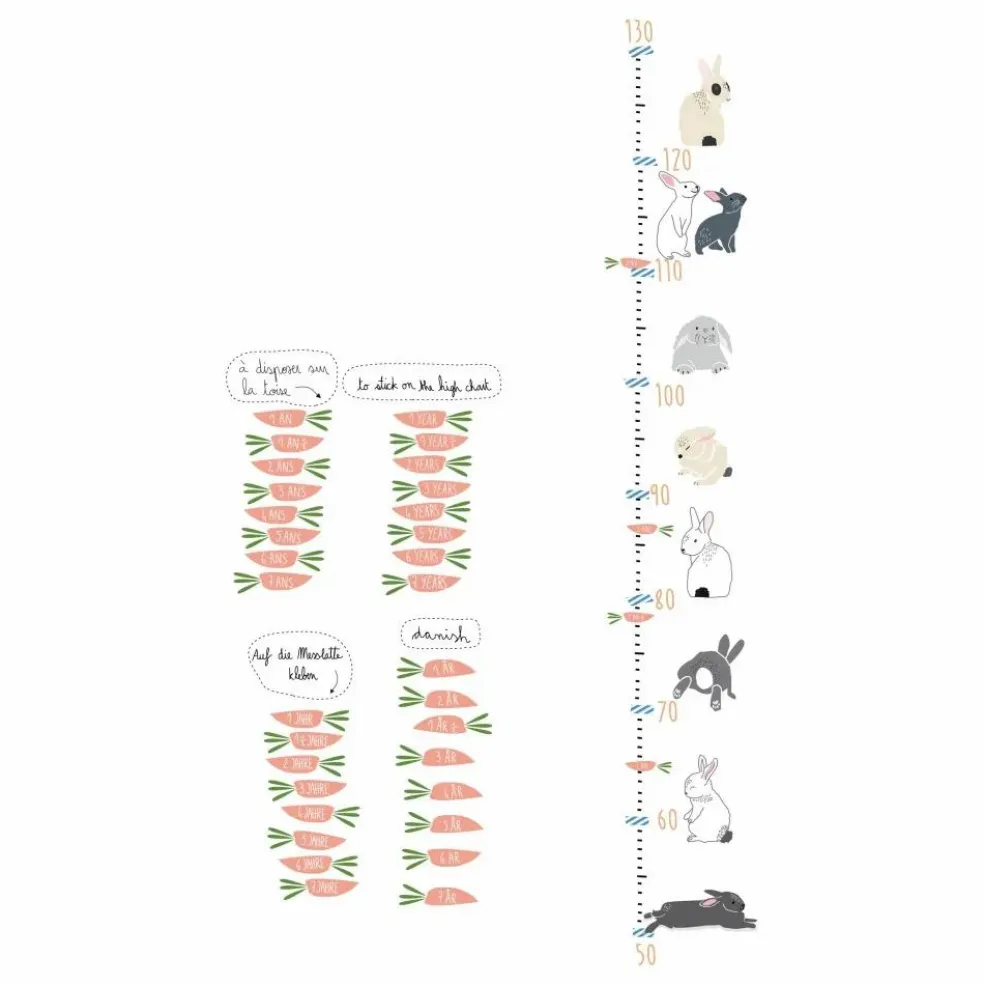 Sticker toise Lapin multilingue