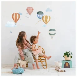 Stickers easy Montgolfiere Aquarelle
