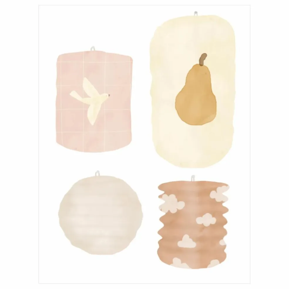 Stickers Lampions | Crème