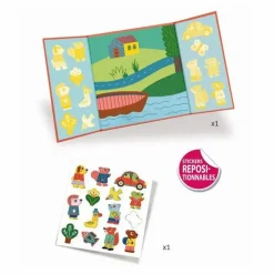 Stickers épais et repositionnables Les animaux