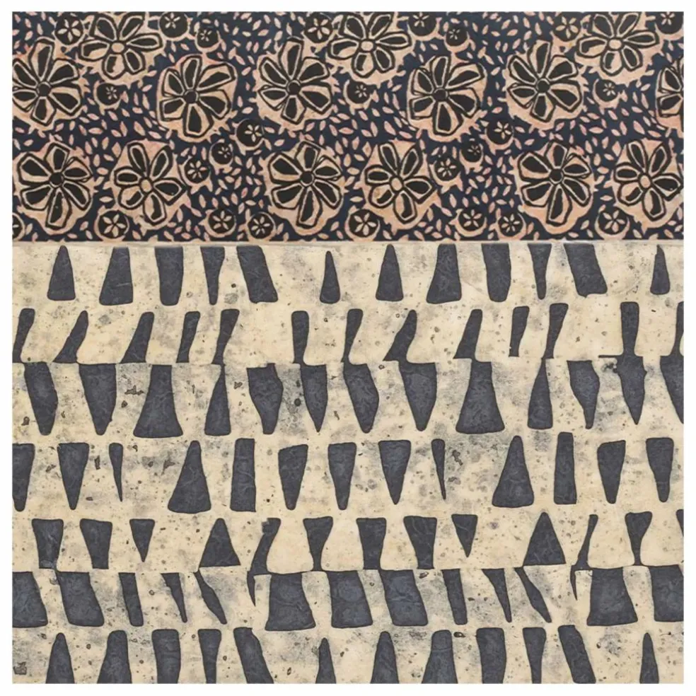 Superfrise Blossom Tokyo - Set de 9 feuilles | Bleu indigo