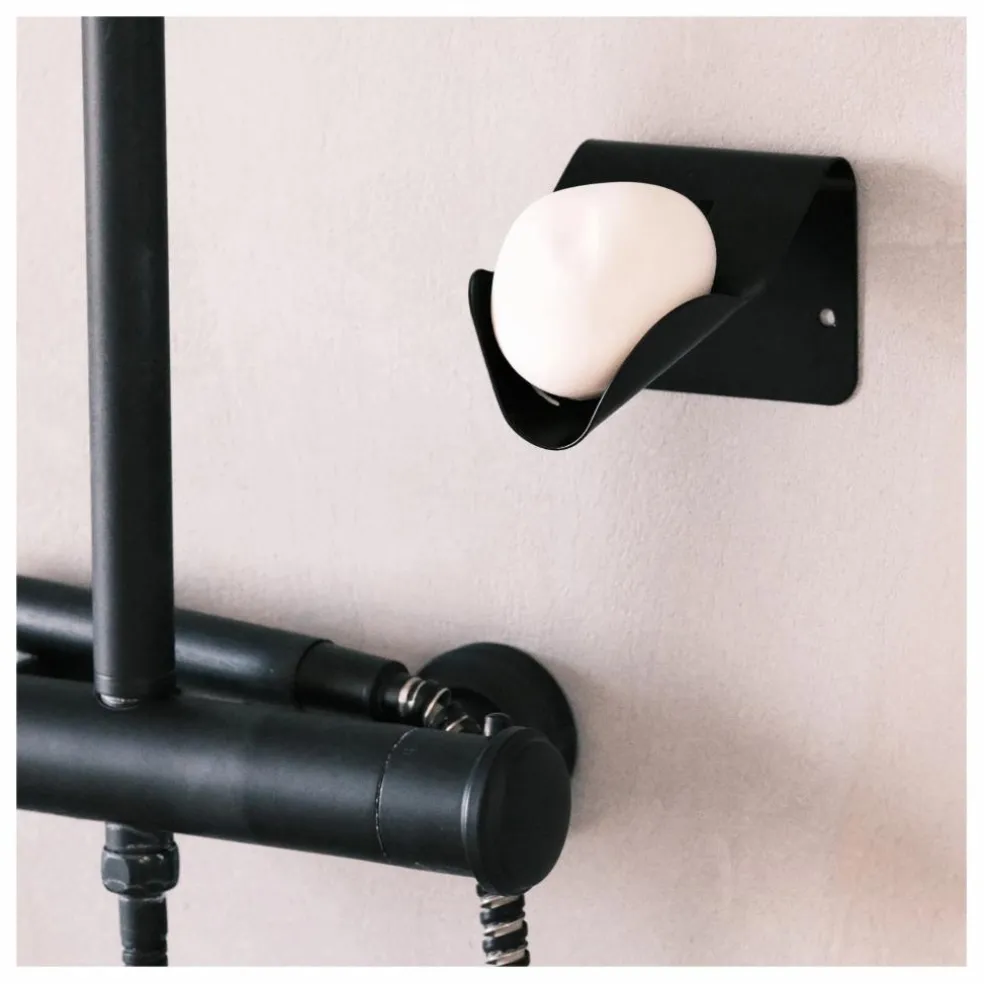 Support Savon solide en inox | Noir