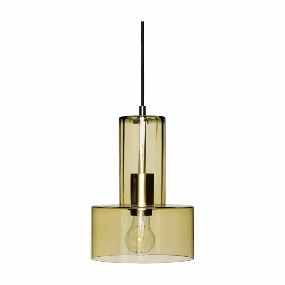 Suspension en verre Ripple | Vert