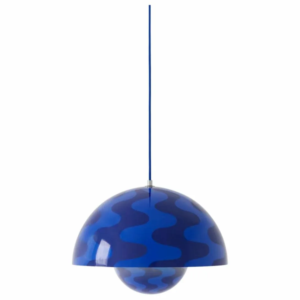 Suspension Flowerpot VP7 Pattern, Verner Panton | Cobalt