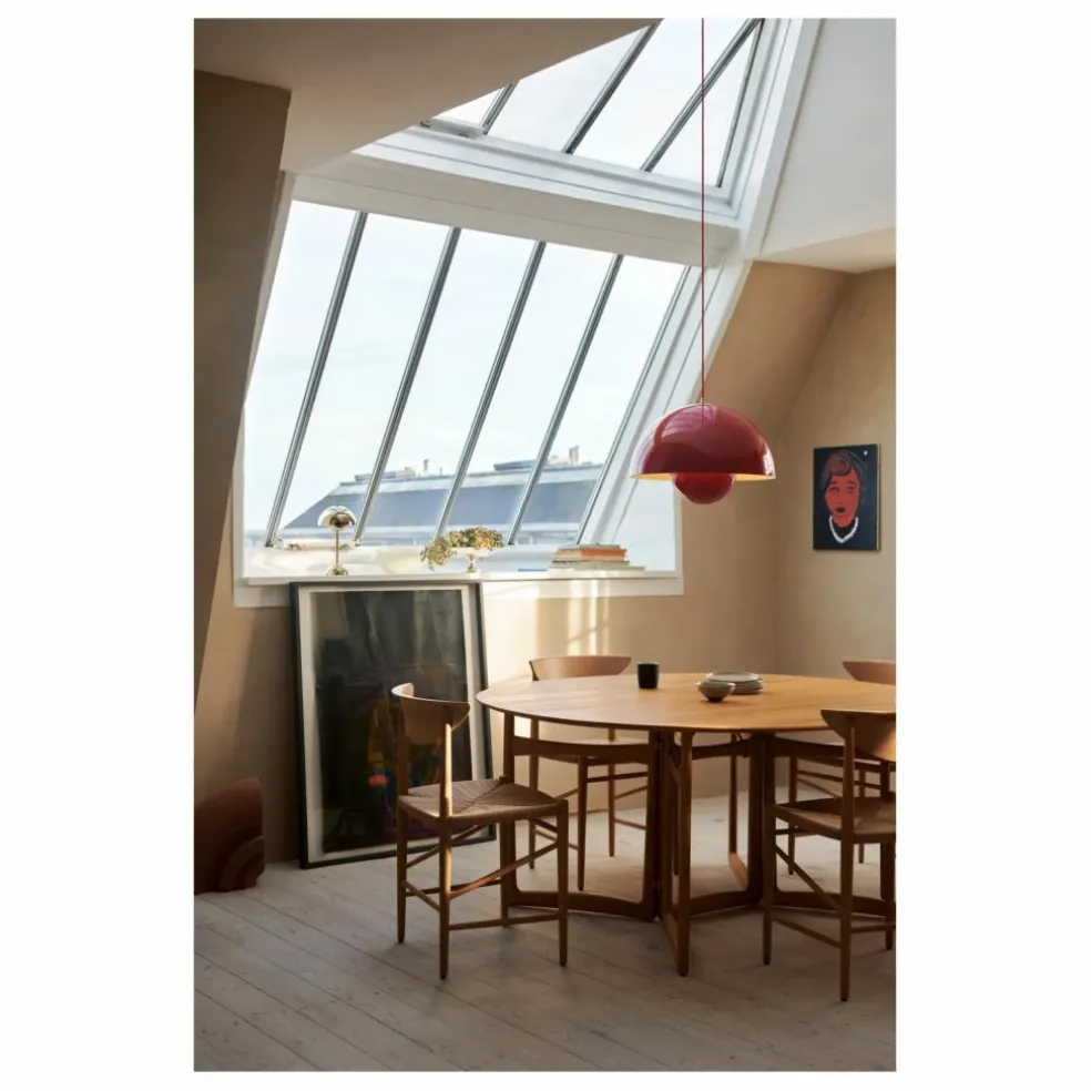 Suspension Flowerpot VP2, Verner Panton, 1968 | Rouge vermillon