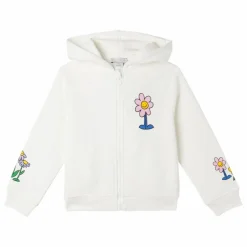 Sweat à Capuche Fleurs | Ivoire