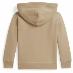 Sweat à Capuche Zippé Logo | Beige