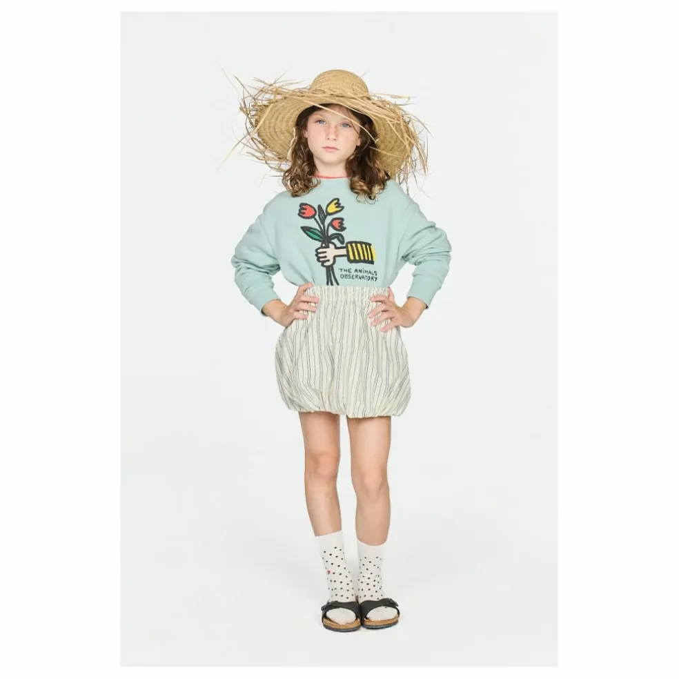 Sweat Bear Fleurs | Bleu pâle