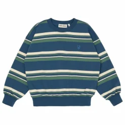 Sweat Bubble Rayé Coton Bio | Bleu
