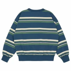 Sweat Bubble Rayé Coton Bio | Bleu