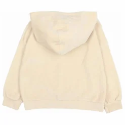 Sweat Capuche Velours Coton Bio | Ivoire