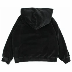 Sweat Capuche Velours Coton Bio | Gris anthracite