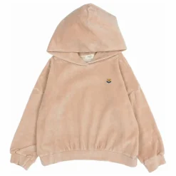 Sweat Capuche Velours Coton Bio | Rose