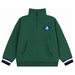 Sweat Col Cheminée Logo | Vert sapin