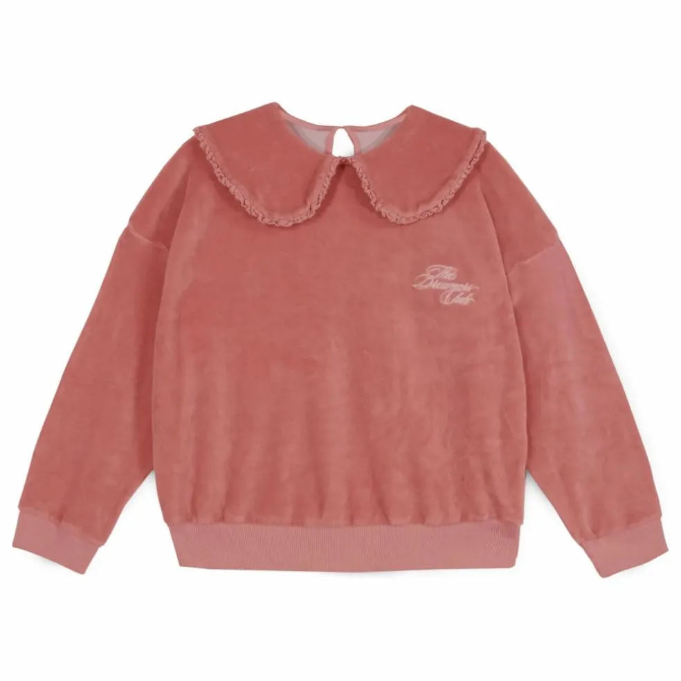 Sweat Col Claudine Aurora Velours | Vieux Rose