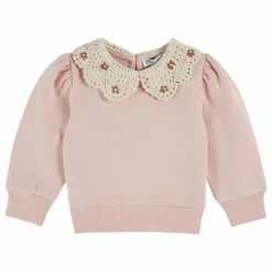 Sweat Col Claudine Coton Bio | Rose