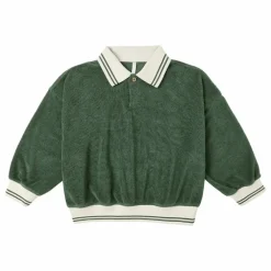 Sweat Col Polo | Vert